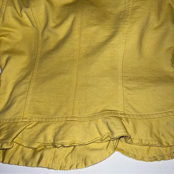 Nick & Mo Exclusive Collection Yellow Ruffle Hem Blazer Sz L - Picture 11 of 13